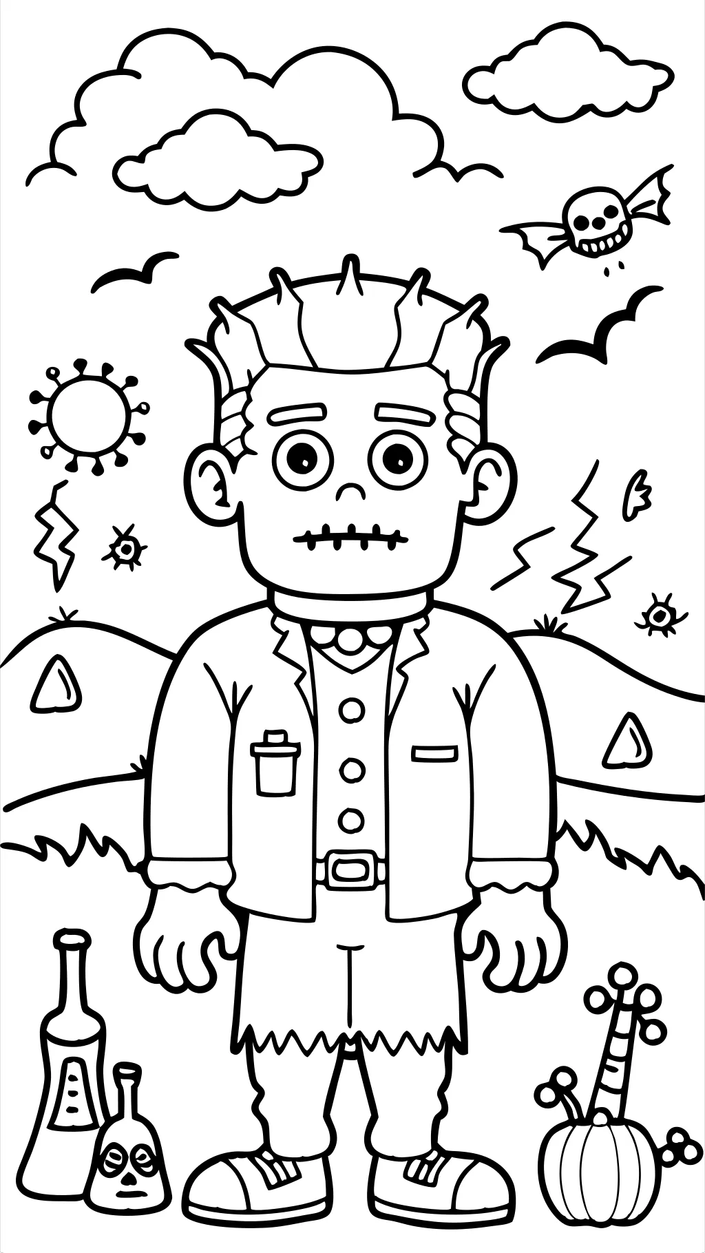 coloriage de Frankenstein